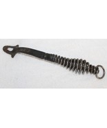 Antique Perf Cast Iron Wood Cool Burning Stove Plate Spring Lift Handle - $40.95 CAD