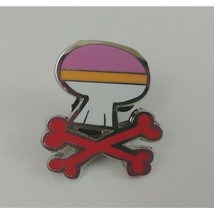 Disney Skull and Crossbones Pink Orange Red Trading Pin - £3.47 GBP