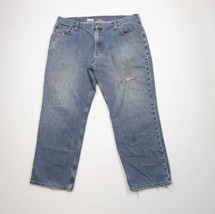 Vintage Carhartt Mens 40x30 Distressed Relaxed Fit Denim Jeans Blue Cotton Blend - £45.88 GBP