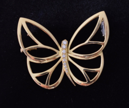 Van Cleef &amp; Arpels VCA 18K Gold 0.25 Carat Diamond Butterfly Brooch Clip Pin - £4,646.62 GBP