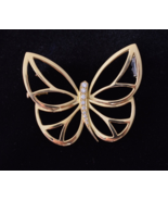 Van Cleef &amp; Arpels VCA 18K Gold 0.25 Carat Diamond Butterfly Brooch Clip... - $5,794.99