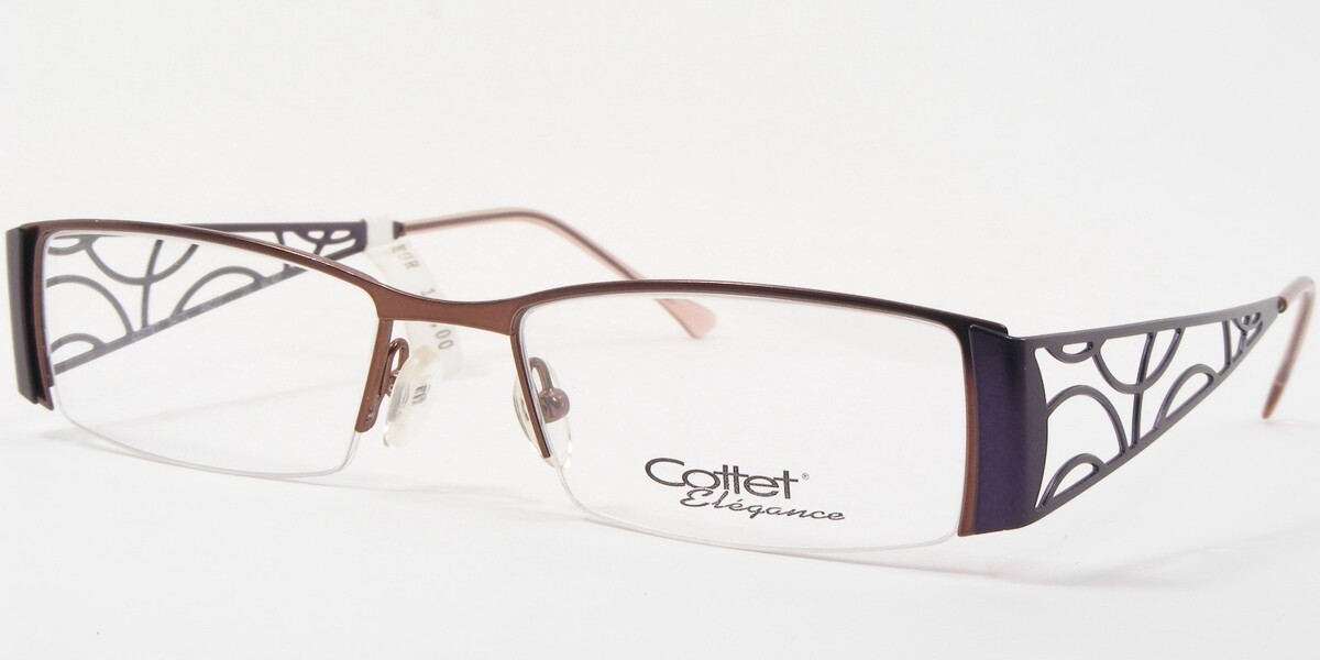 Cottet 6477C MJ421 Marron Violet Unique Lunettes 49-17-135 Morel France ... - $86.12