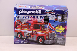 Playmobil Firetruck # 5980  Rescue Ladder New Sealed Box Lights &amp; Sounds - £27.49 GBP
