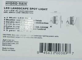 Hydro Rain HRL BRS1 LED 3W LED Landscape Spot Light Bronze Finish image 7