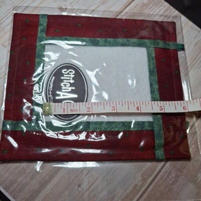 Stitch A Gift - Christmas Trees Frame Border New Red And Green Item image 7