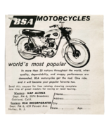 1960 BSA Motorcycles Advertisement Vintage Transportation HAP Alzina DWF27 - $19.99