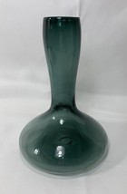 Blenko Glass Vase - Charcoal/Dark Steel Blue Modern Art Glass Piece  5712 - $138.60