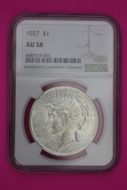 1927 P AU 58 Liberty Peace Silver Dollar Philadelphia NGC Graded Certified 1139 - £93.51 GBP