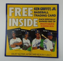 Ken Griffey Jr Signed 18x18 Mother&#39;s Cookies Poster Seattle Mariners Aut... - $296.99