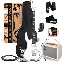 The Pyle Heavy Metal Eg Fire Electric Guitar Axe, Complete With Practice Amp And - £203.96 GBP