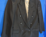 6 BUTTON DESIGNER CONFEZIONI RISERVA BLACK 100% WOOL SUIT JACKET 40R - £28.23 GBP