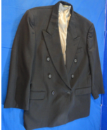 6 BUTTON DESIGNER CONFEZIONI RISERVA BLACK 100% WOOL SUIT JACKET 40R - €26,69 EUR