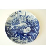 Vintage 1986 Berlin Design Mothers Day Hen &amp; Chicks Cobalt Blue China Plate - $20.38 CAD