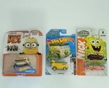 Lot of 3 Hot Wheels Party Wagon Tmnt Spongebob Boat Minion Dave NEW Die ... - £19.28 GBP