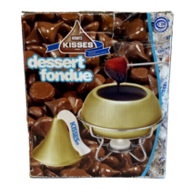 Hershey&#39;s Kisses Ceramic Dessert Fondue With Fondue Forks Candy Dish 2006 - £9.59 GBP