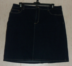 New Womens Croft &amp; Barrow Stretch Classic Fit Denim Skirt Size 16 No Slits! - £25.89 GBP