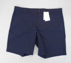 New Theory Men&#39;s Zaine SW 9&quot; Inseam Striped Chino Shorts Blue Size 40 - $28.45