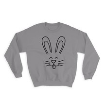Cute Bunny : Gift Sweatshirt Funny Rabbit Cute Easter Easter Cartoon - £26.33 GBP