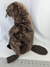 Ikea Klappar Baver Beaver Brown Plush 18 Inch Stuffed Animal Toy - £56.50 GBP