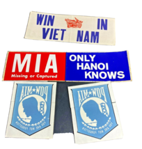Viet Nam Protest Stickers MIA only Hanoi knows POW-MIA War Lot Vintage - £11.67 GBP