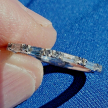 Earth mined Diamond Deco Anniversary Wedding Band Gatsby Style 14k Gold Ring 7 - $30,479.63 MXN