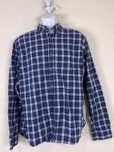 Old Navy Men Size XL Blue Check Button Up Shirt Long Sleeve Pocket Every... - £6.01 GBP