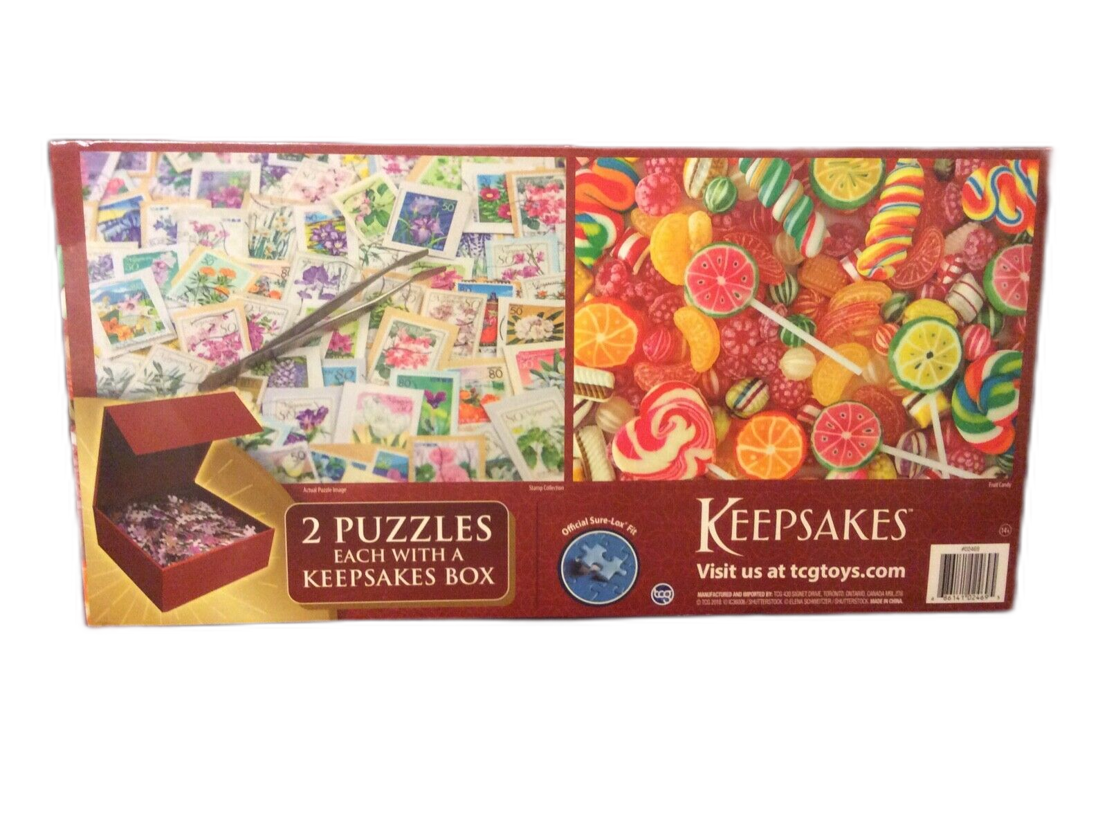 Keepsakes SureLox x2 Puzzles 1,000 pcs-Stamp collection/Fruit Candy 27"x19" - $20.79