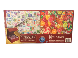 Keepsakes SureLox x2 Puzzles 1,000 pcs-Stamp collection/Fruit Candy 27&quot;x19&quot; - £16.25 GBP