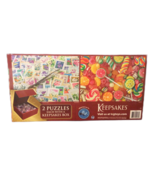 Keepsakes SureLox x2 Puzzles 1,000 pcs-Stamp collection/Fruit Candy 27&quot;x19&quot; - £16.34 GBP