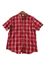 COLUMBIA Mens Shirt RAPID RIVERS Red Plaid Button Down Short Sleeve Size L - $12.47