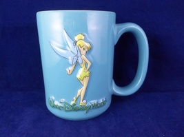 Walt Disney World 3D Tinkerbell Blue Stoneware Souvenir Mug - $15.00