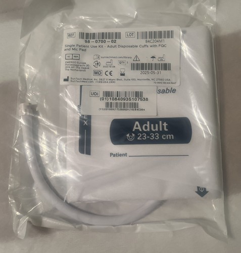 Medline Adult Disposible Blood Pressure Cuff Reusable NEW NIBP Sealed Ba... - $10.99
