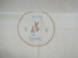 A Beatrix Potter Peter Rabbit Quiltex Original Vintage Baby Blanket Fleece - $44.54