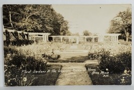 Alma Michigan RPPC Floral Gardens atvthe Gleanors Memorial Home Postcard... - £3.87 GBP