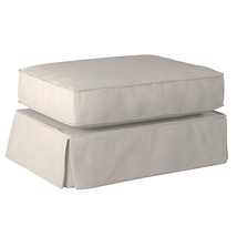 Sunset Trading Americana Light Gray Slipcovered Ottoman - £994.63 GBP