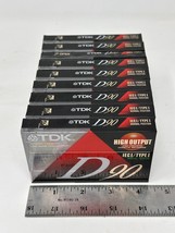 Lot Of 9 TDK D90 High Output IEC I/TYPE I Blank Audio Cassette Tapes Brand New - £11.73 GBP
