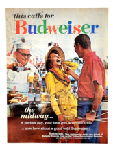 1963 Vintage Print Ad This Calls For Budweiser The King Of Beers Anheuse... - £10.19 GBP