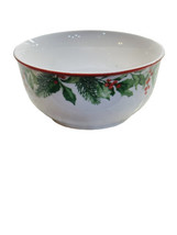 ROYAL NORFOLK Christmas Holly Wreath CEREAL/SERVING BOWL BRAND NEW 3” H ... - $14.73