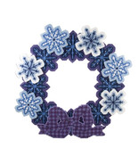 Craftways Snowflake Frenzy Wreath Kit, Plastic Canvas Herrschners Christ... - £21.25 GBP