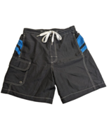 Lanesboro Sport Men’s Black &amp; Blue Swim Trunks Shorts Tie Mesh Lining Si... - $183.09 MXN