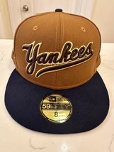 NY Yankees Cooperstown Fitted Cap Size 8 - £19.55 GBP