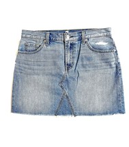 7 For All Mankind Blue Denim Mini Skirt Frayed Hem Santa Cruz SZ 28 New $179 - £37.46 GBP