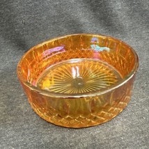 Vintage Indiana Glass Amber Princess Pattern 1960 Burnt Orange Candy Dis... - $8.91