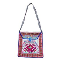 Vintage Asian Embroidered Envelope Style Purse Shoulder Bag Birds Flowers Design - £18.65 GBP