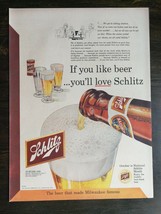 Vintage 1952 Schlitz Malt Liquor Beer Full Page Original Ad 721 - £5.20 GBP
