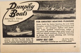 1949 Print Ad Dunphy Wood Boats 5 Ply Molded Construction Oshkosh,Wisconsin - £8.16 GBP