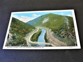 National highway- Cumberland, Maryland -1935, Ben Franklin One cent-Postcard. - $12.47