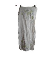 Vintage Pink Green Floral handmade embroidered Lace Dresser scarf runner - $37.98
