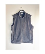 Columbia Men’s Fleece Vest Size Large Gray Full Zip Soft Outdoor Layer - €21,39 EUR