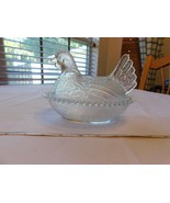 Vintage Hen Chicken on a Nest Clear Indiana Glass Chicken Candy Dish Pre... - £20.23 GBP
